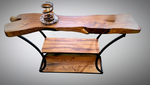 Three Tier Olive Live Edge Console Table