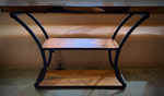 Three Tier Olive Live Edge Console Table